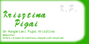 krisztina pigai business card